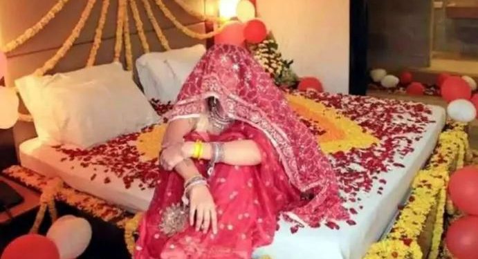 in up The newly married bride had stomach ache on the night of the honeymoon. gave birth to a girl in the morning