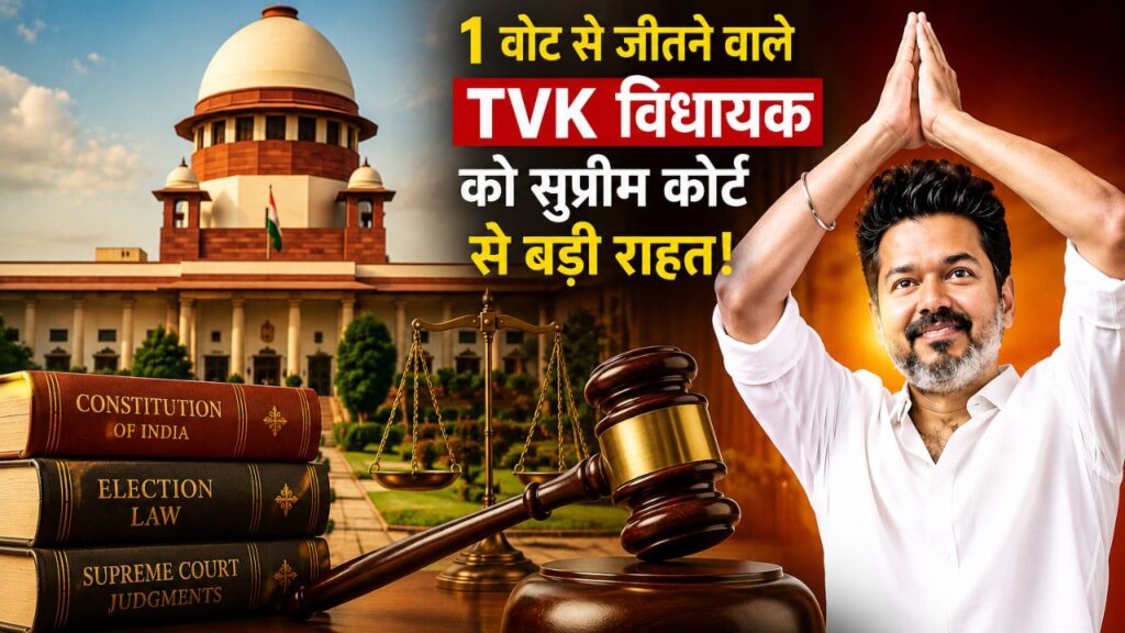 Supreme Court of India building and Madras High Court representing legal decision in Tamil Nadu MLA voting case