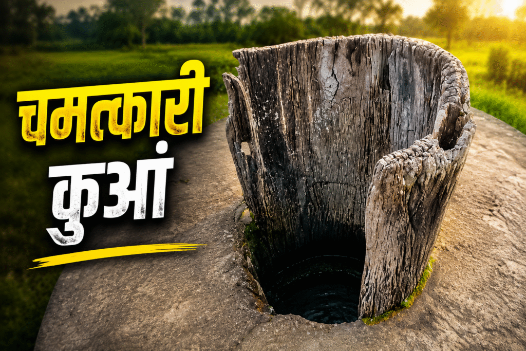 झारखंड के तपकारा गांव का 10–12 फीट गहरा प्राचीन कुआं, जिसे जामुन की लकड़ी से सुरक्षित किया गया है और जो सालभर मीठा पानी देता है।