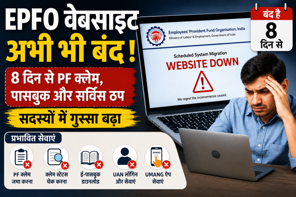 EPFO Website Down July 2026 PF Claim Passbook Services Unavailable