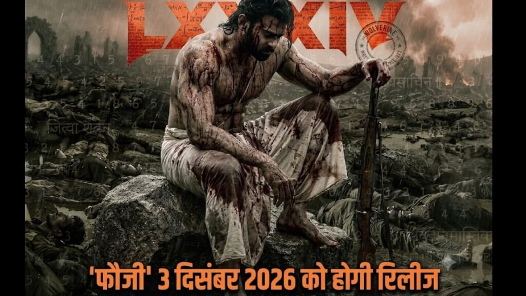 प्रभास की ‘फौजी’ की रिलीज डेट तय, 3 दिसंबर 2026 को सिनेमाघरों में दस्तक देगी पीरियड एक्शन ड्रामा प्रभास की फिल्म फौजी के नए पोस्टर में घायल सैनिक के लुक में प्रभास