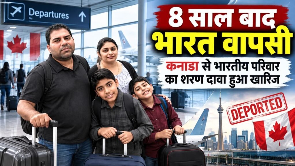 Canada से 8 साल बाद भारतीय परिवार की वापसी, शरण की अर्जी खारिज होने पर ट्रक ड्राइवर हरीश को छोड़ना पड़ा देश